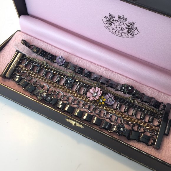 🌸💎JUICY COUTURE Gunmetal Multi Layer Cuff💎🌸 - Picture 1 of 8